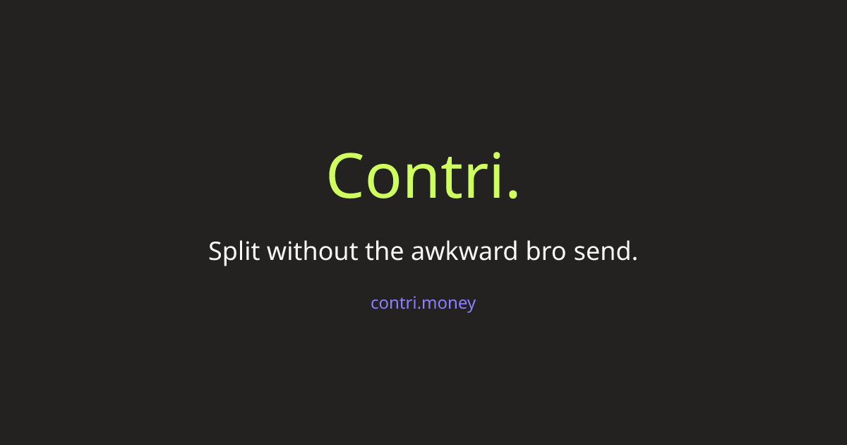 Contri - Split Group Expenses Without Awkwardness
